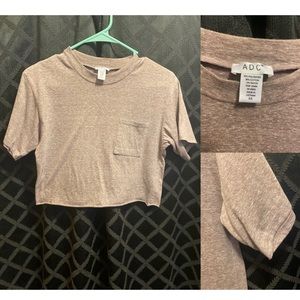 ADC Cropped Light Purple Short Sleeve// size XS